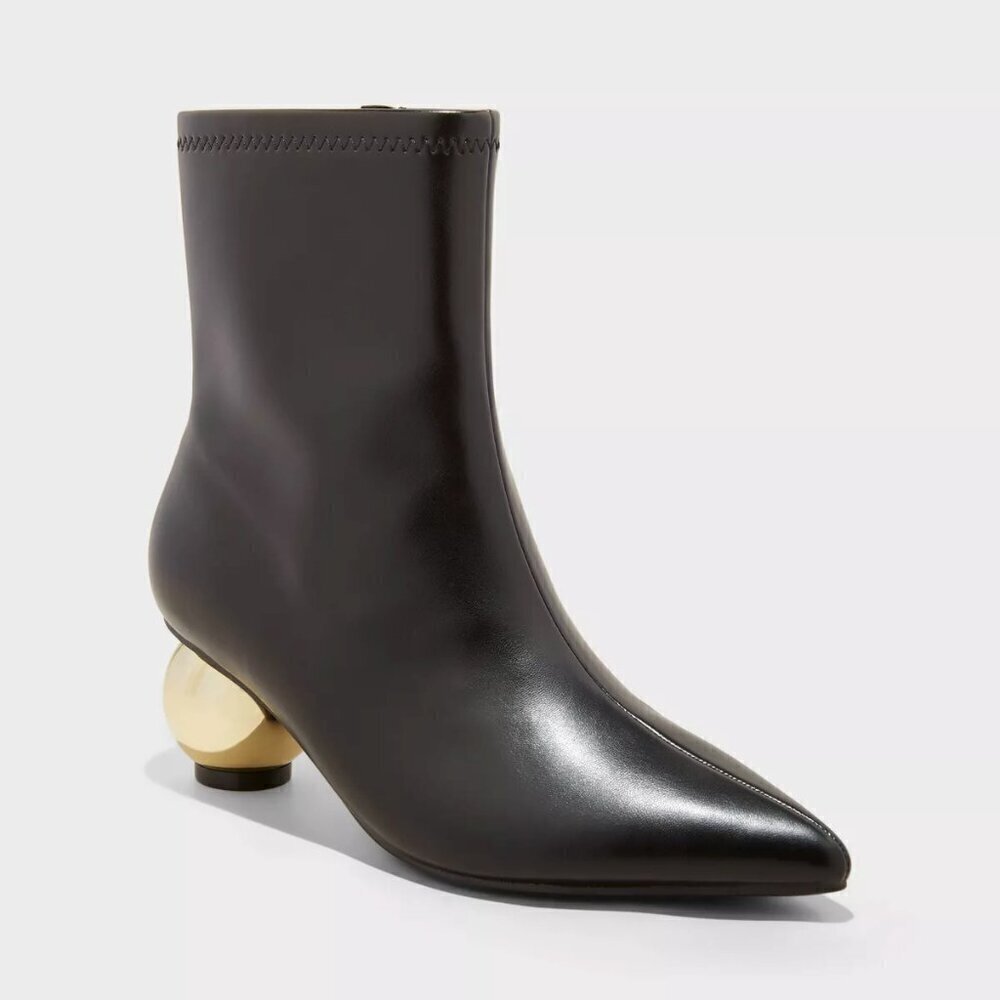 A New Day Women's Jaz Ball Heel Stretch Ankle black Boots